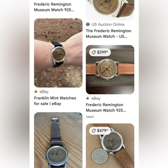 Vintage Fredric Remington museum watch 925 sterling silver bronco buster watch - Picture 13 of 15